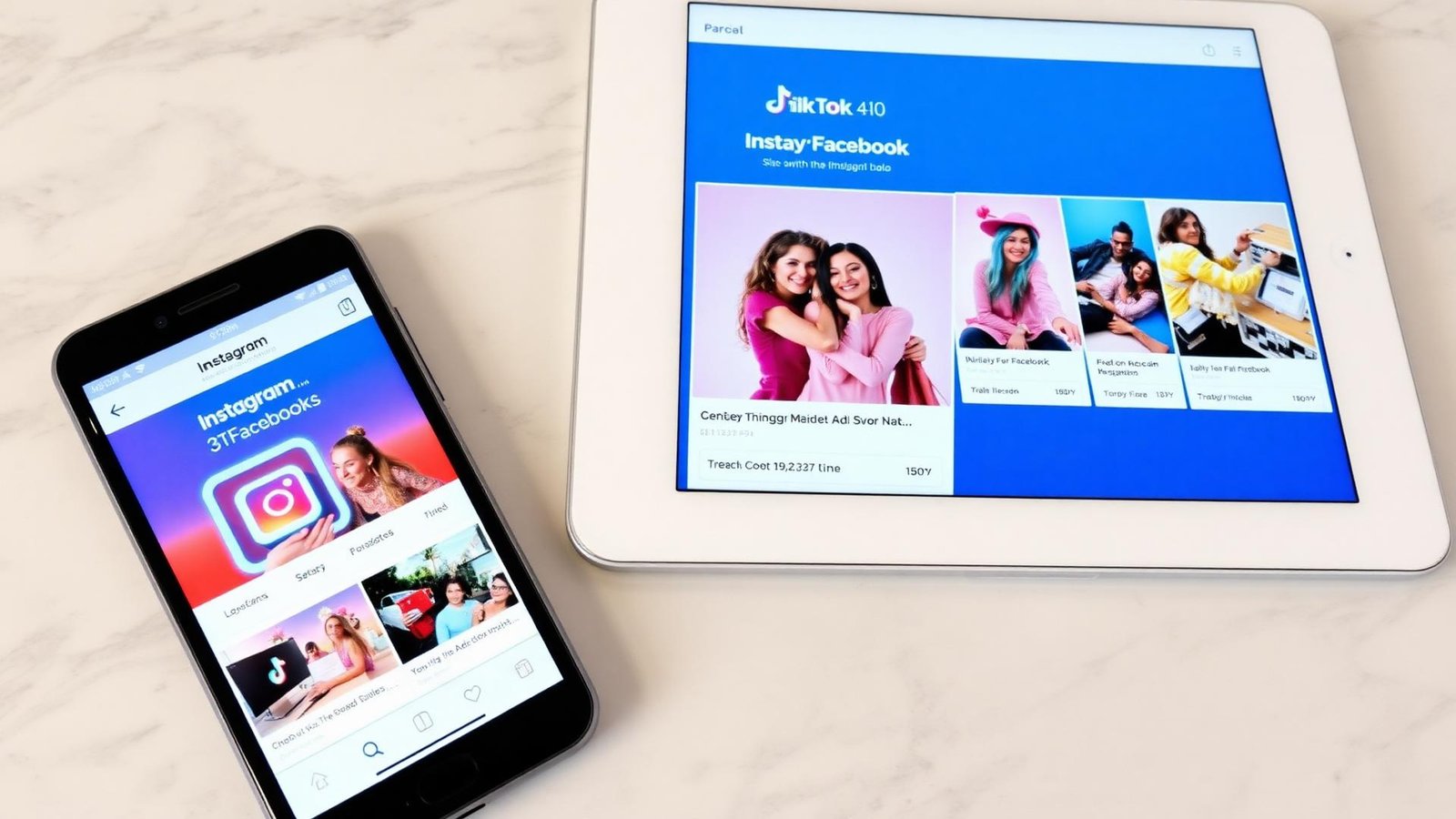 Social media advertising campaign with engagement and conversion tracking